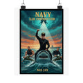 Navy SAR Instructor Matte Poster — Military Rescue Tribute Wall Art