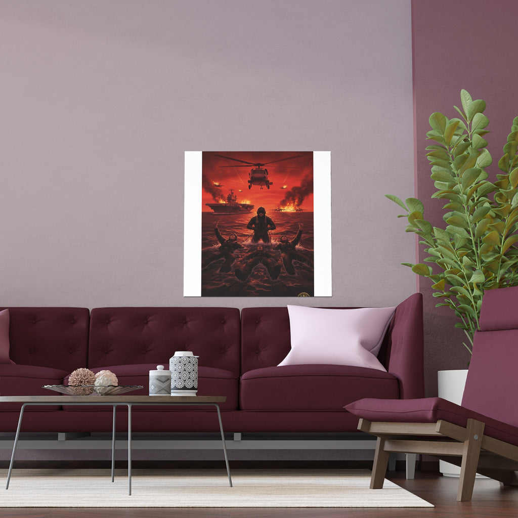 Rescue Swimmer Silk Poster — NAS Pensacola Military Print