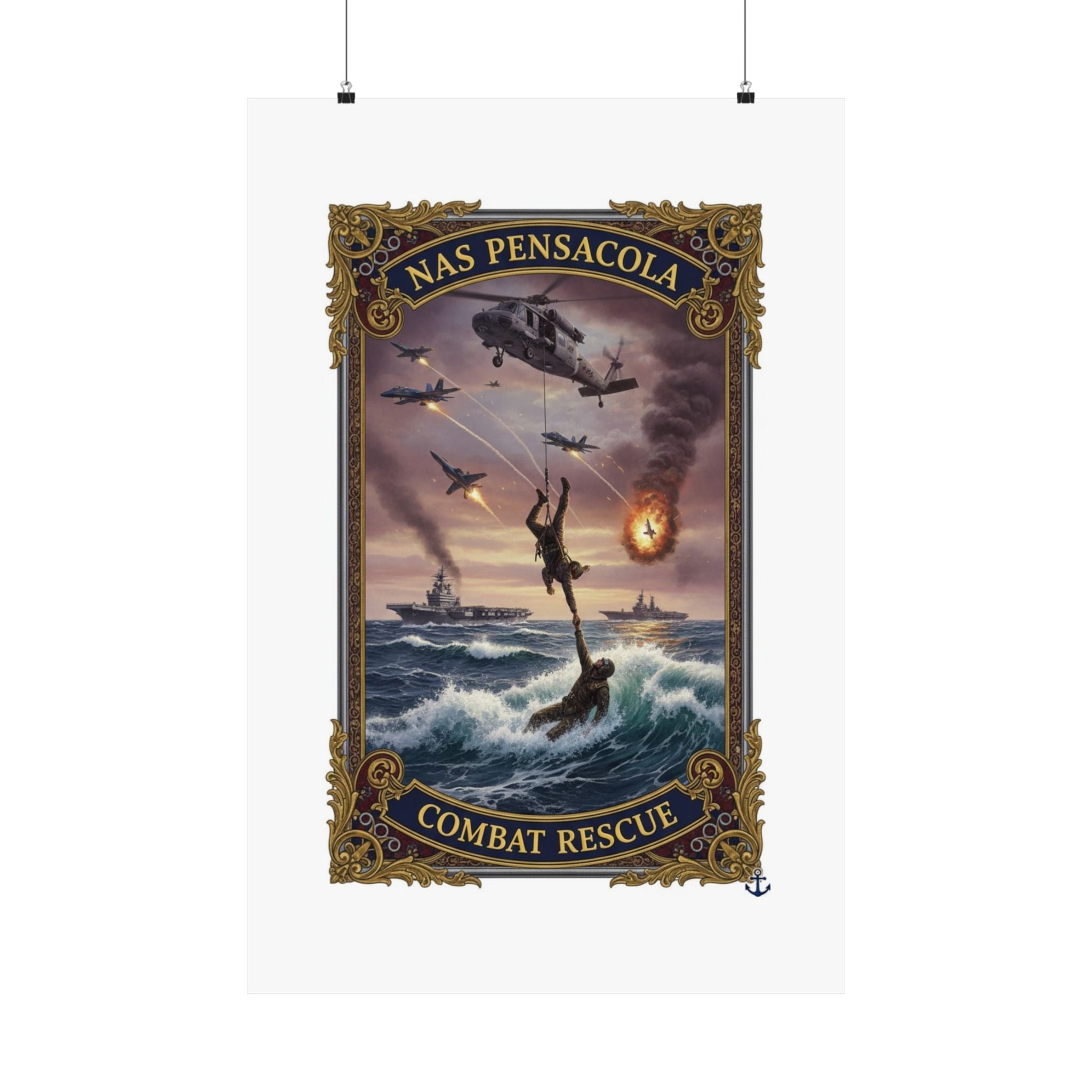 Combat Rescue Poster — NAS Pensacola Military Wall Art