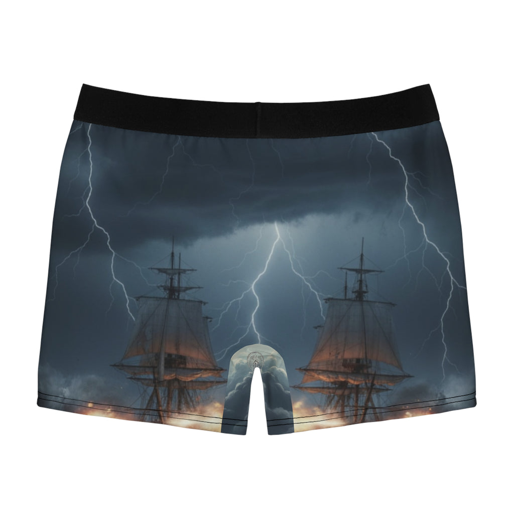 Pirate Ship Boxer Briefs — Stormy Night Nautical Print