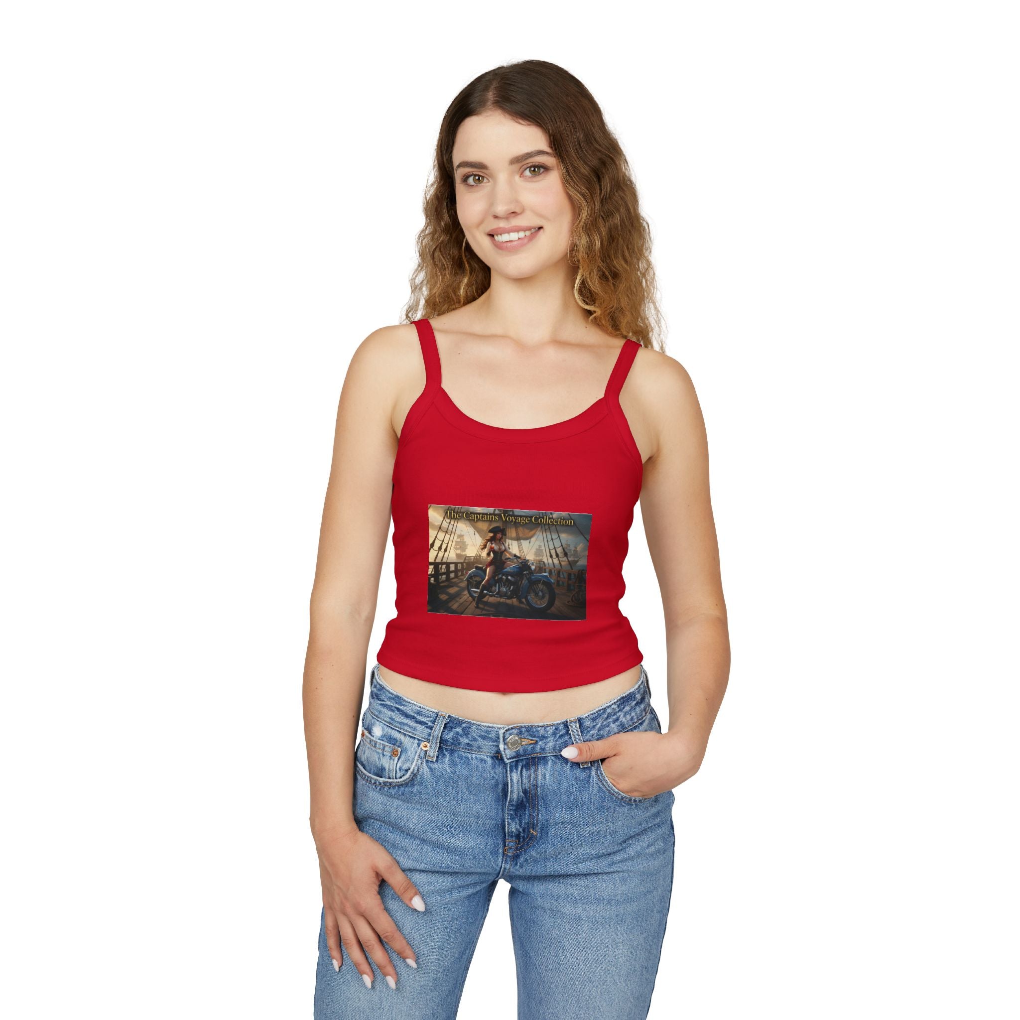 Captain’s Voyage Crop Tank Top — The Captain’s Voyage Collection Motorcycle & Nautical Sunset Design