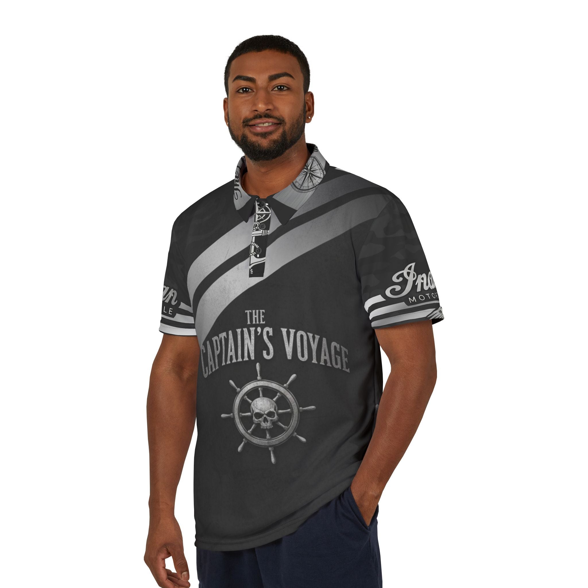 Captain's Voyage Nautical Polo Shirt
