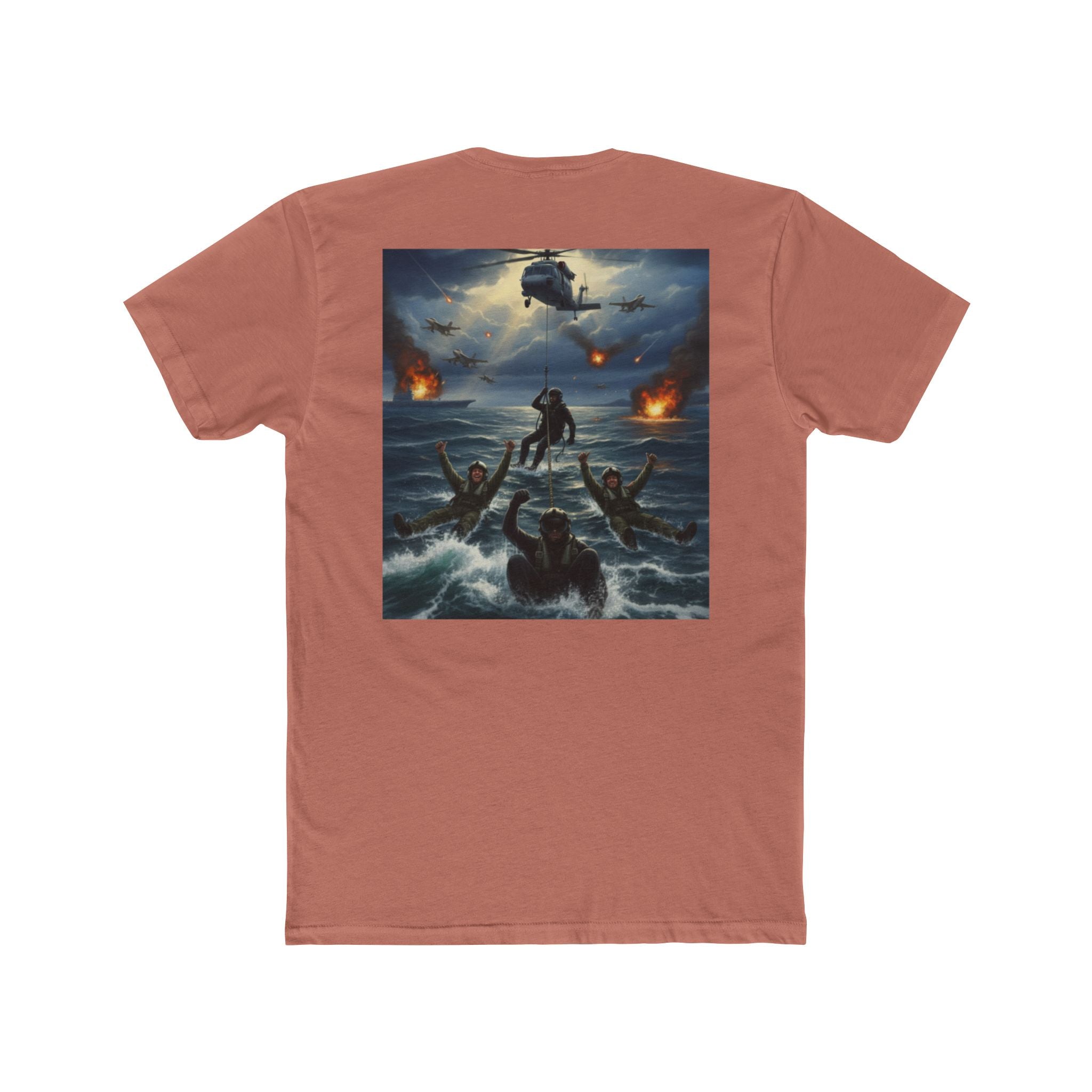 Rescue at Sea Graphic Tee — Dramatic Ocean Rescue Poster T-Shirt
