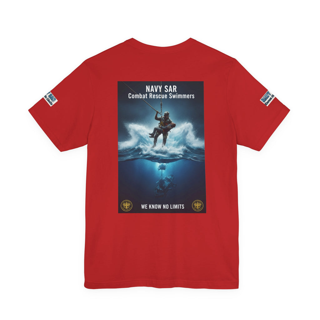 Navy SAR Combat Rescue Swimmers T-Shirt — "We Know No Limits"