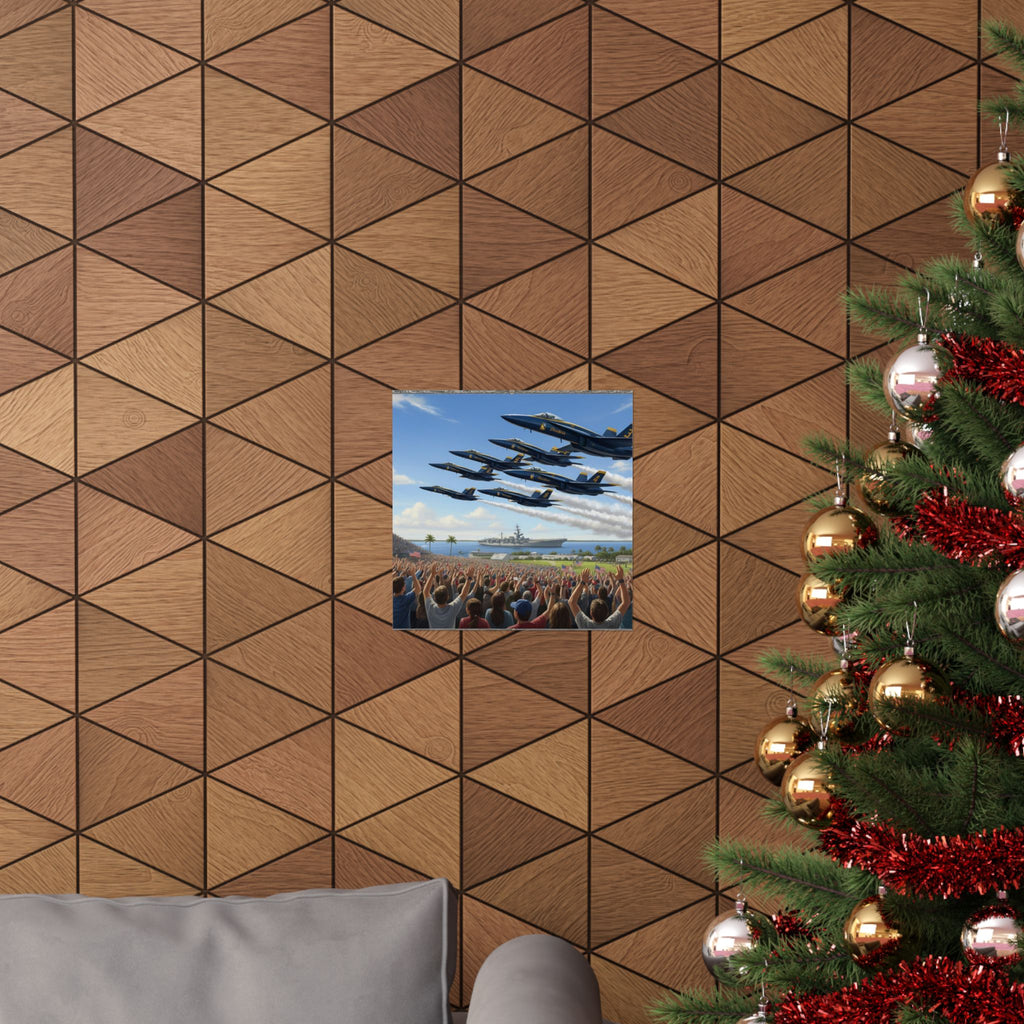 Airshow Navy Blue Angels Poster — Matte Vertical Aviation Print