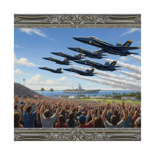 Blue Angels Airshow Poster — Matte Vertical Aviation Print