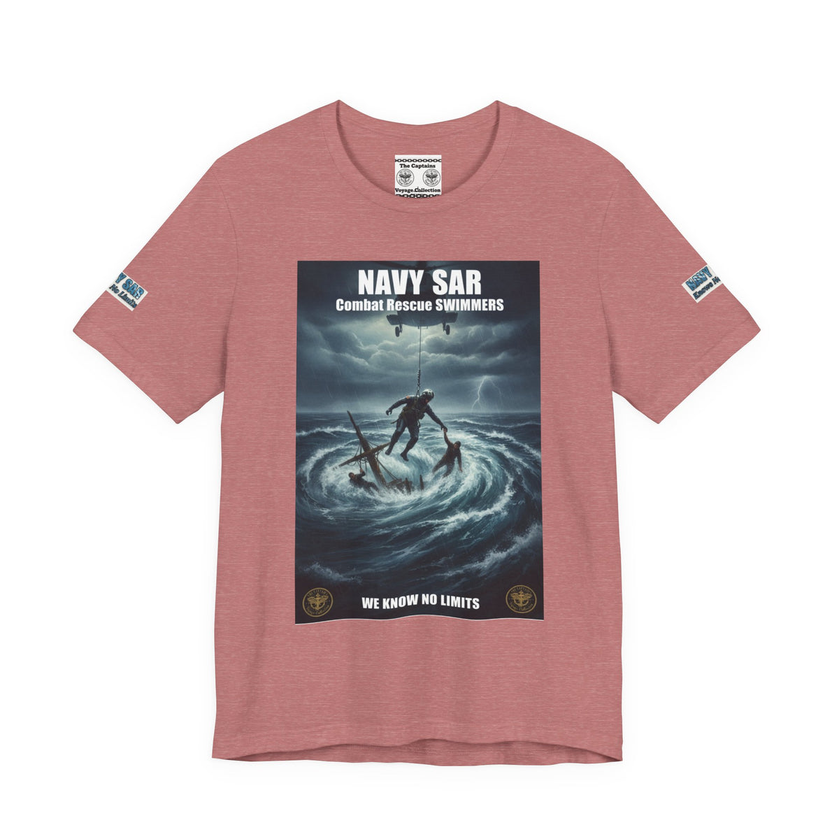 Navy SAR Combat Rescue Swimmers T-Shirt — "We Know No Limits"