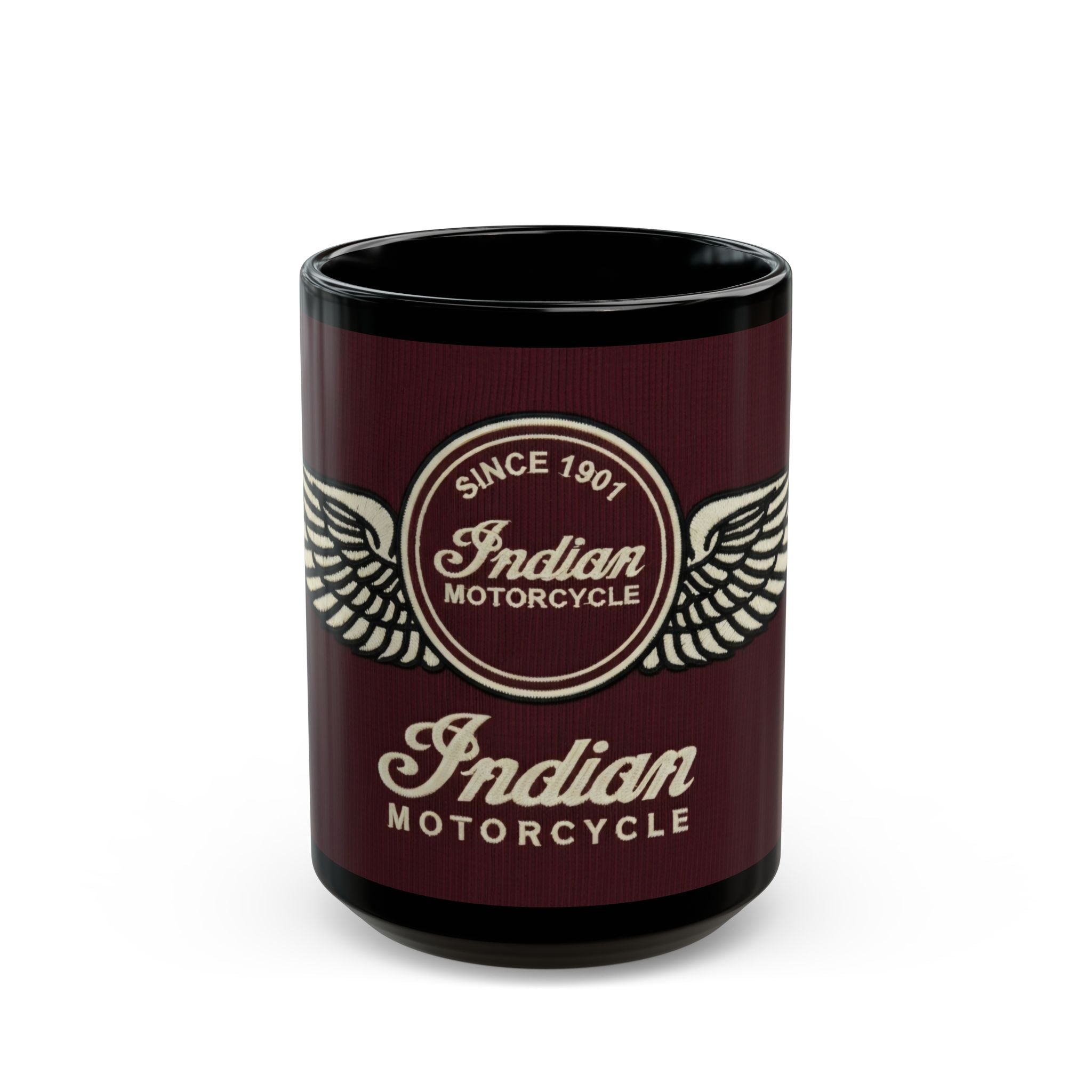 Indian Motorcycle Vintage Wings Black Mug — 11oz & 15oz