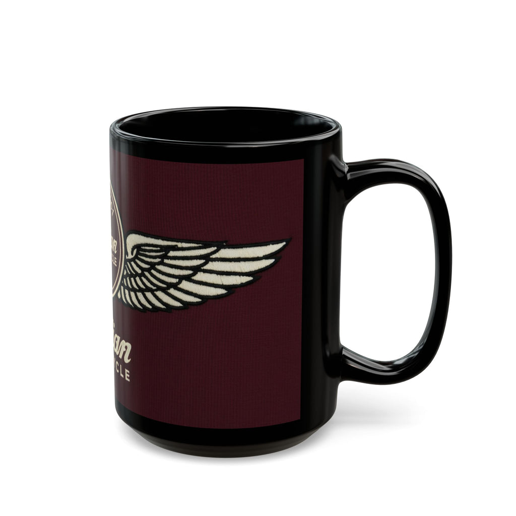Indian Motorcycle Vintage Wings Black Mug — 11oz & 15oz