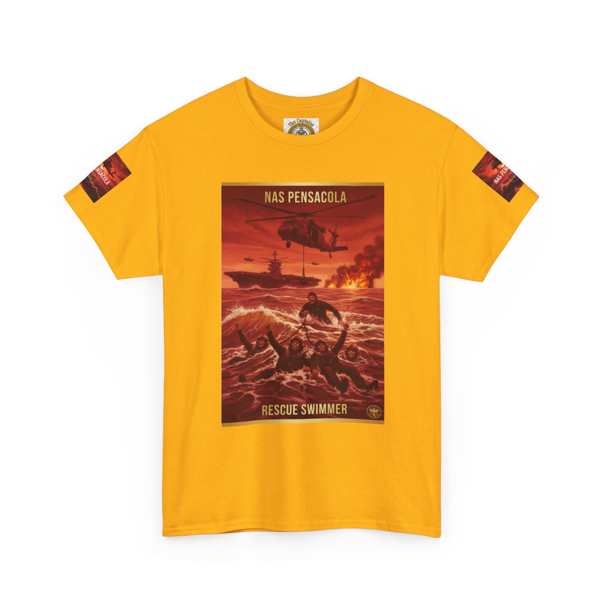 Rescue Swimmer Graphic Tee — NAS Pensacola Military Helicopter Design