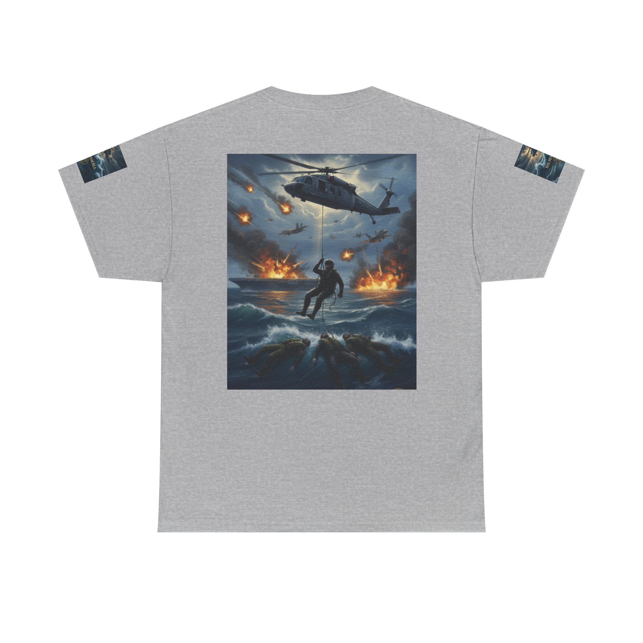 Rescue Mission Tee — Military Helicopter Search & Rescue Graphic T-Shirt