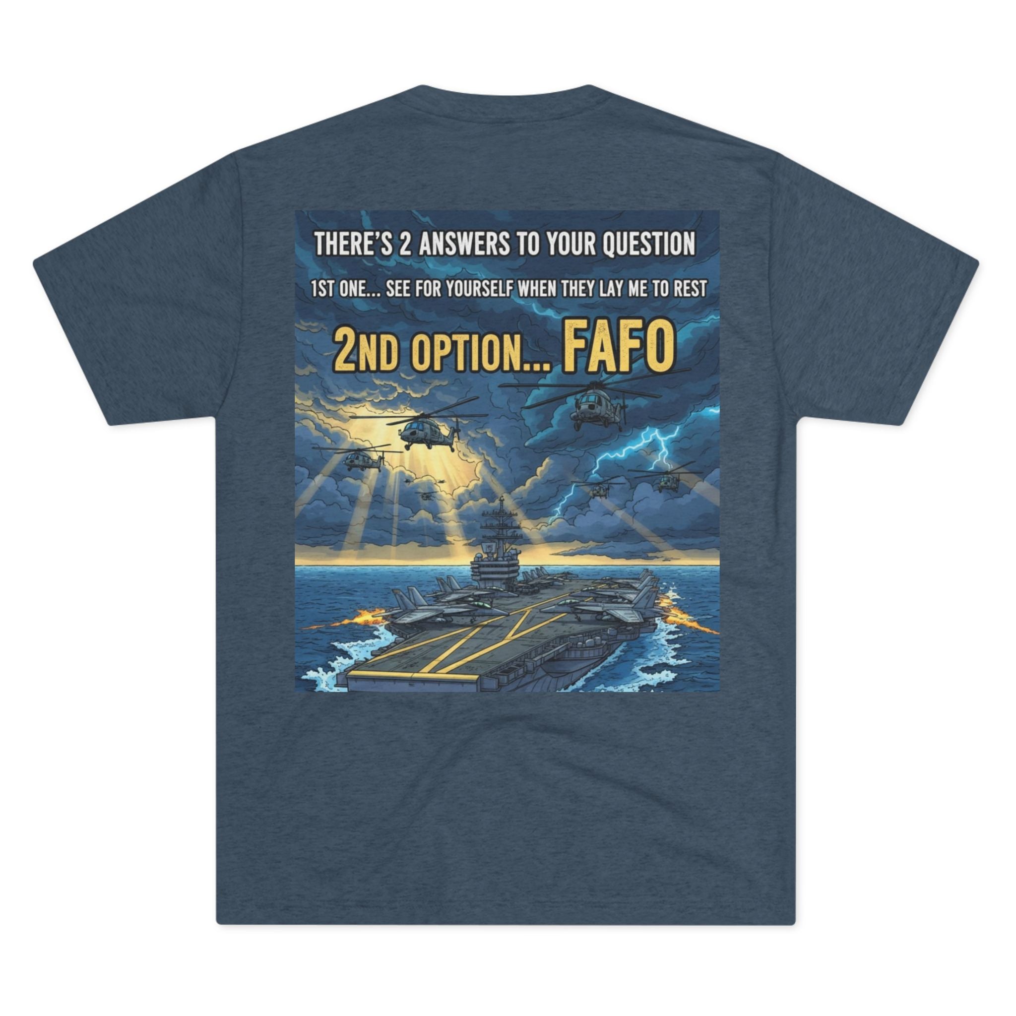 Navy Chiefs Ride to the Wall T-Shirt — "2nd Option... FAFO" Veteran Tribute Tee