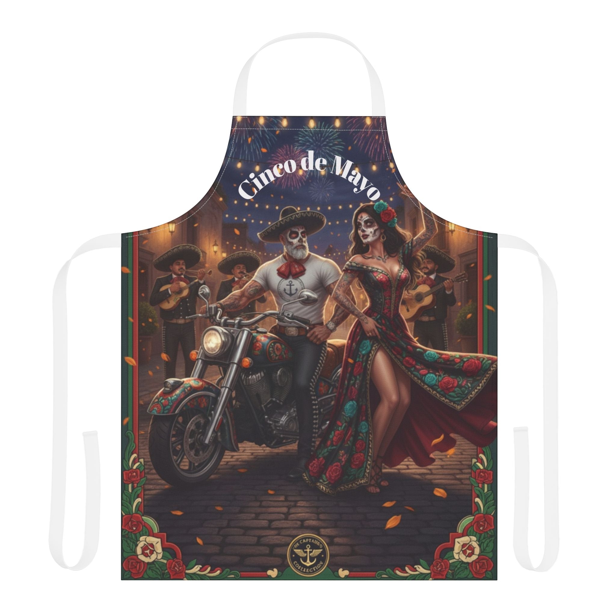 Cinco de Mayo Day of the Dead Motorcycle Apron