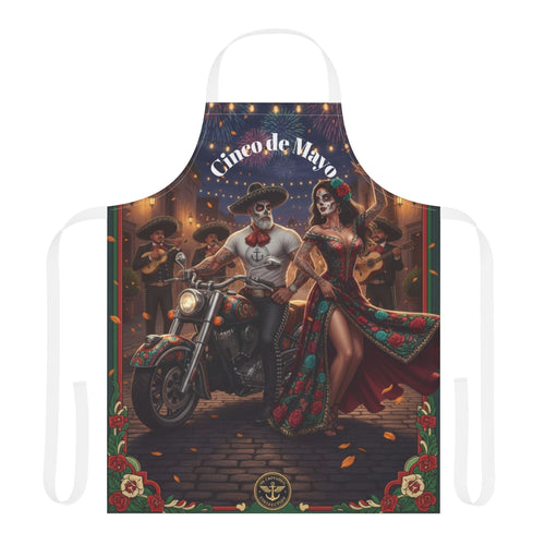 Cinco de Mayo Day of the Dead Motorcycle Apron