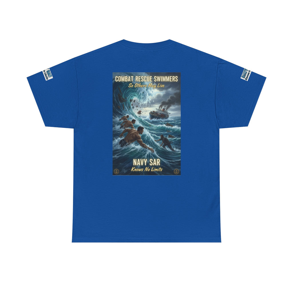Navy SAR Combat Rescue Swimmers T‑Shirt — "We Know No Limits"