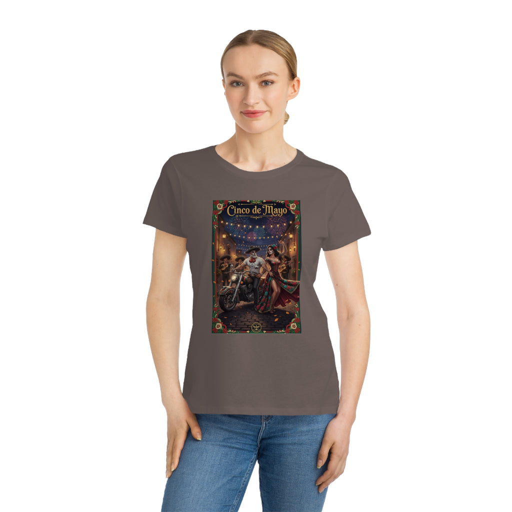 Cinco de Mayo Day of the Dead Motorcycle T‑Shirt — Día de Muertos Pinup Tee