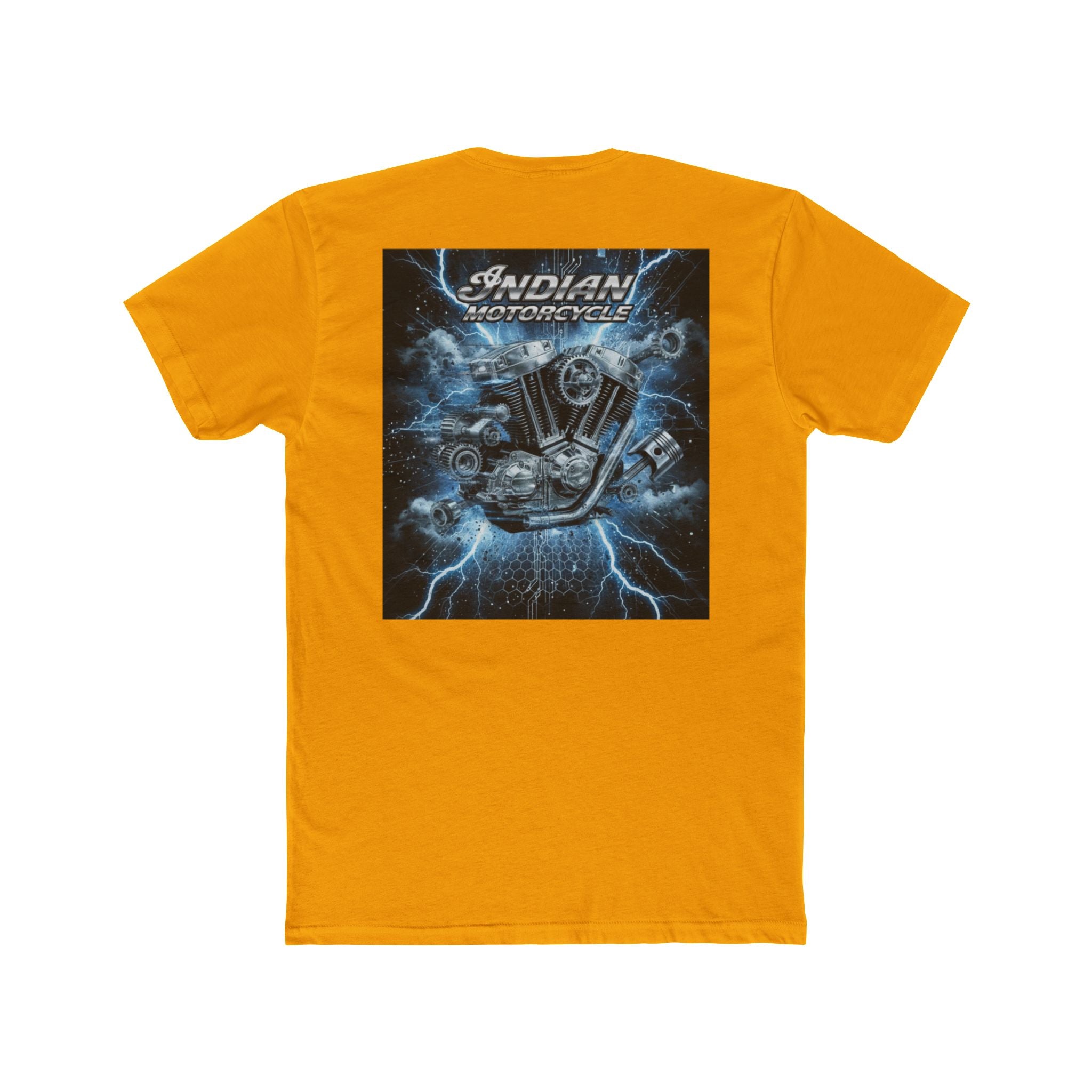 Indian Motorcycle Lightning Engine Tee — Vintage Biker Graphic T-Shirt