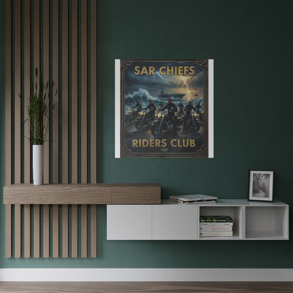 SAR Chiefs Riders Club Satin Poster – Vintage Biker Art Print (300gsm)