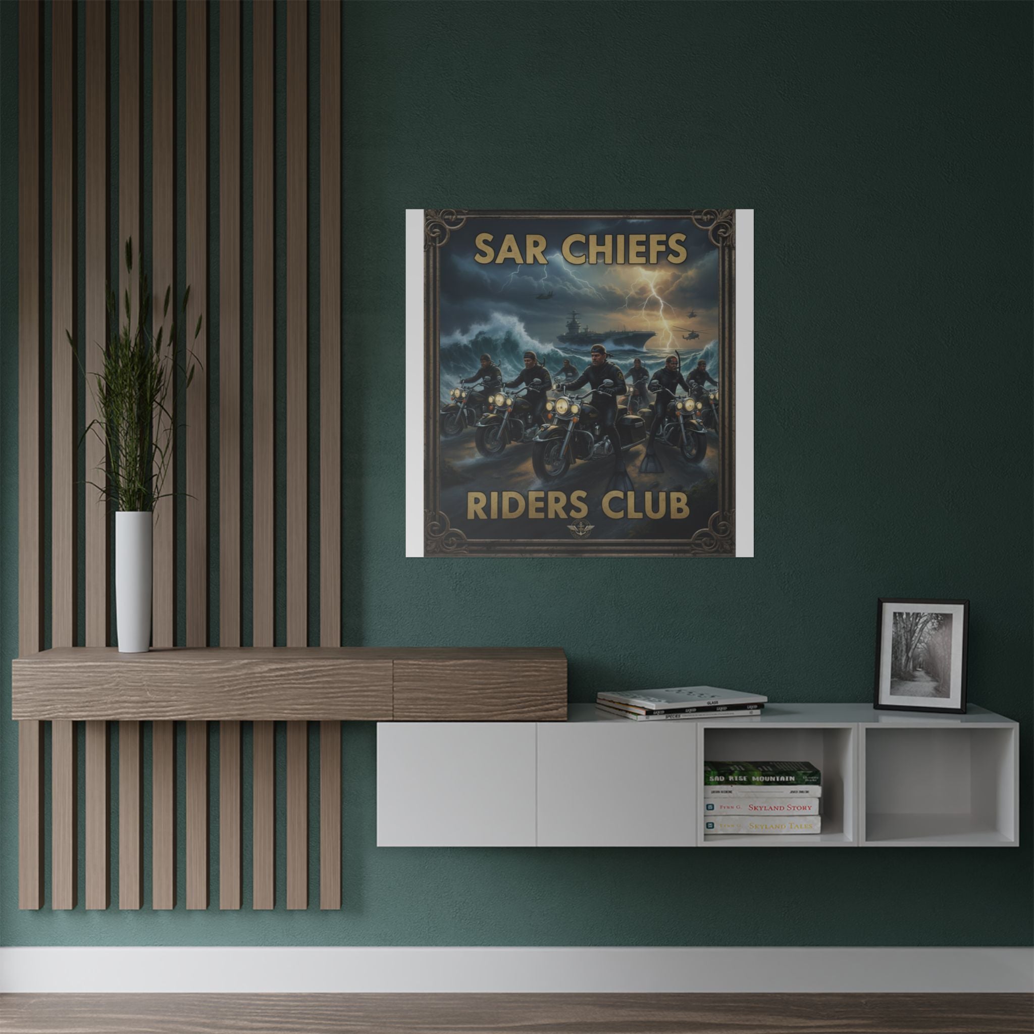 SAR Chiefs Riders Club Satin Poster – Vintage Biker Art Print (300gsm)