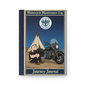 Motorcycle Maintenance Log Hardcover Journal — Journey Journal with Rider & Bike Illustration