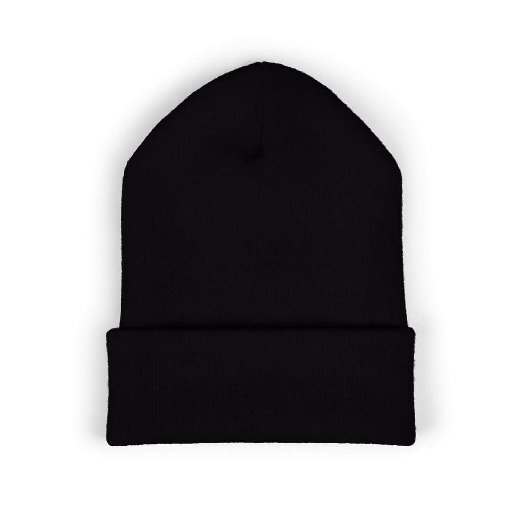 Retro Cassette Embroidered Beanie — Vintage Music Knit Hat