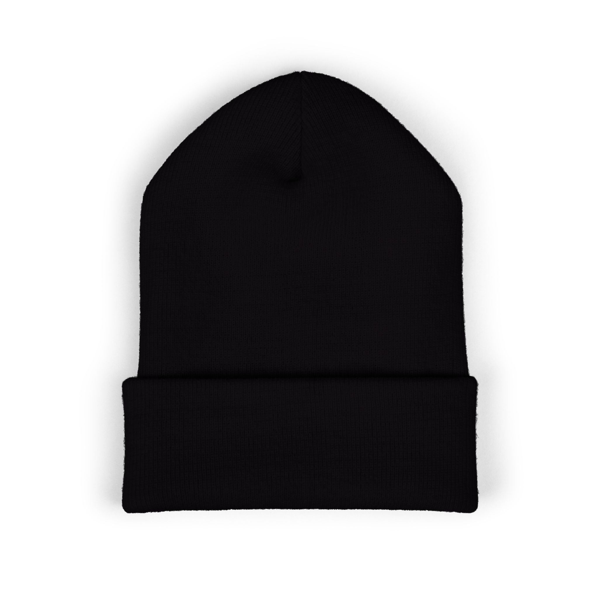 Retro Cassette Embroidered Beanie — Vintage Music Knit Hat
