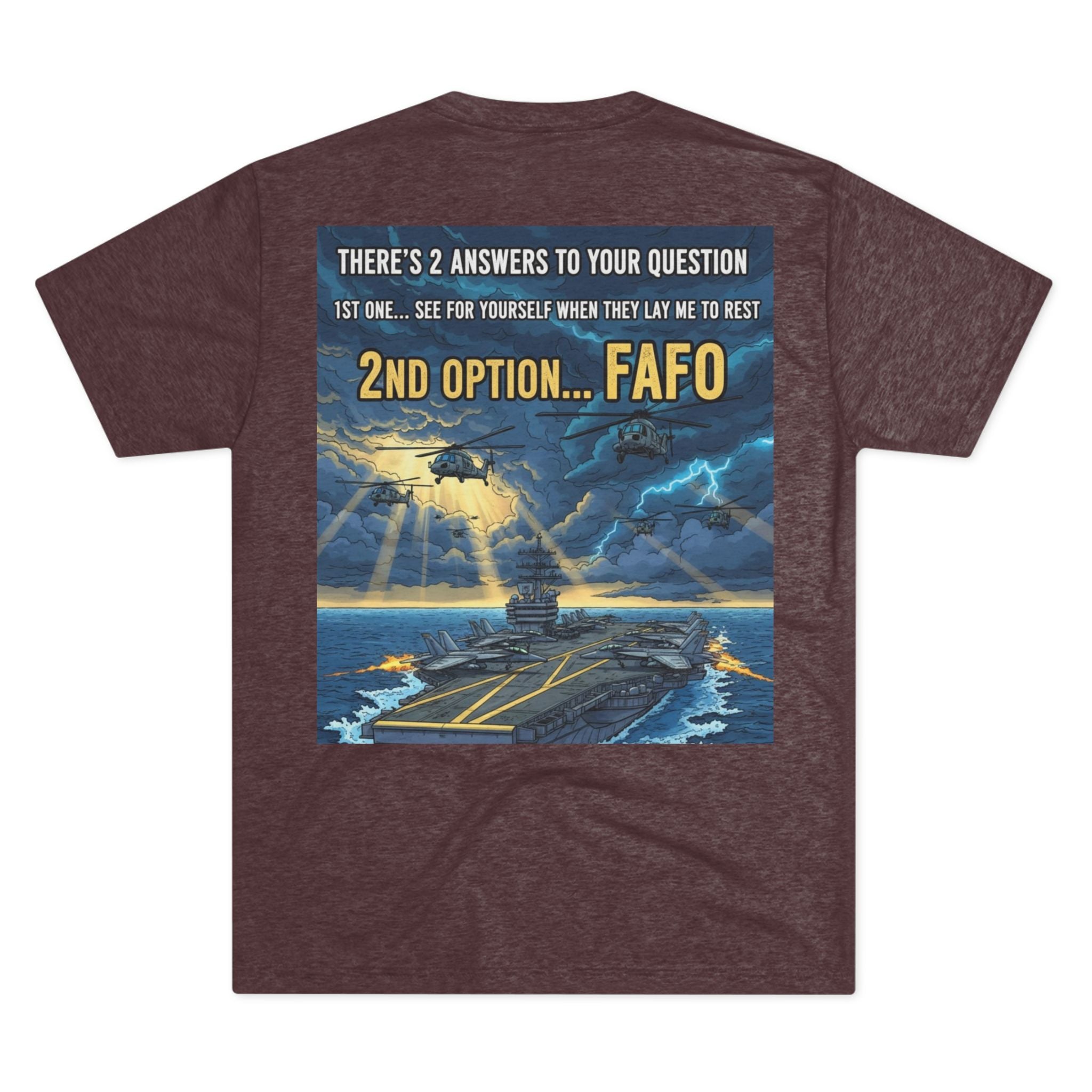Navy Chiefs Ride to the Wall T-Shirt — "2nd Option... FAFO" Veteran Tribute Tee