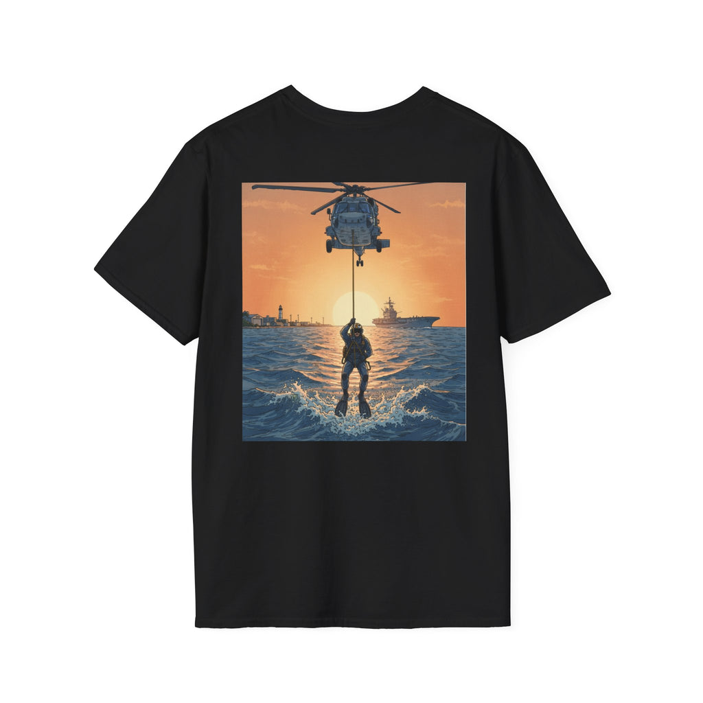 NAS Pensacola Rescue Crew T-Shirt — Navy SAR Helicopter Search & Rescue Tee