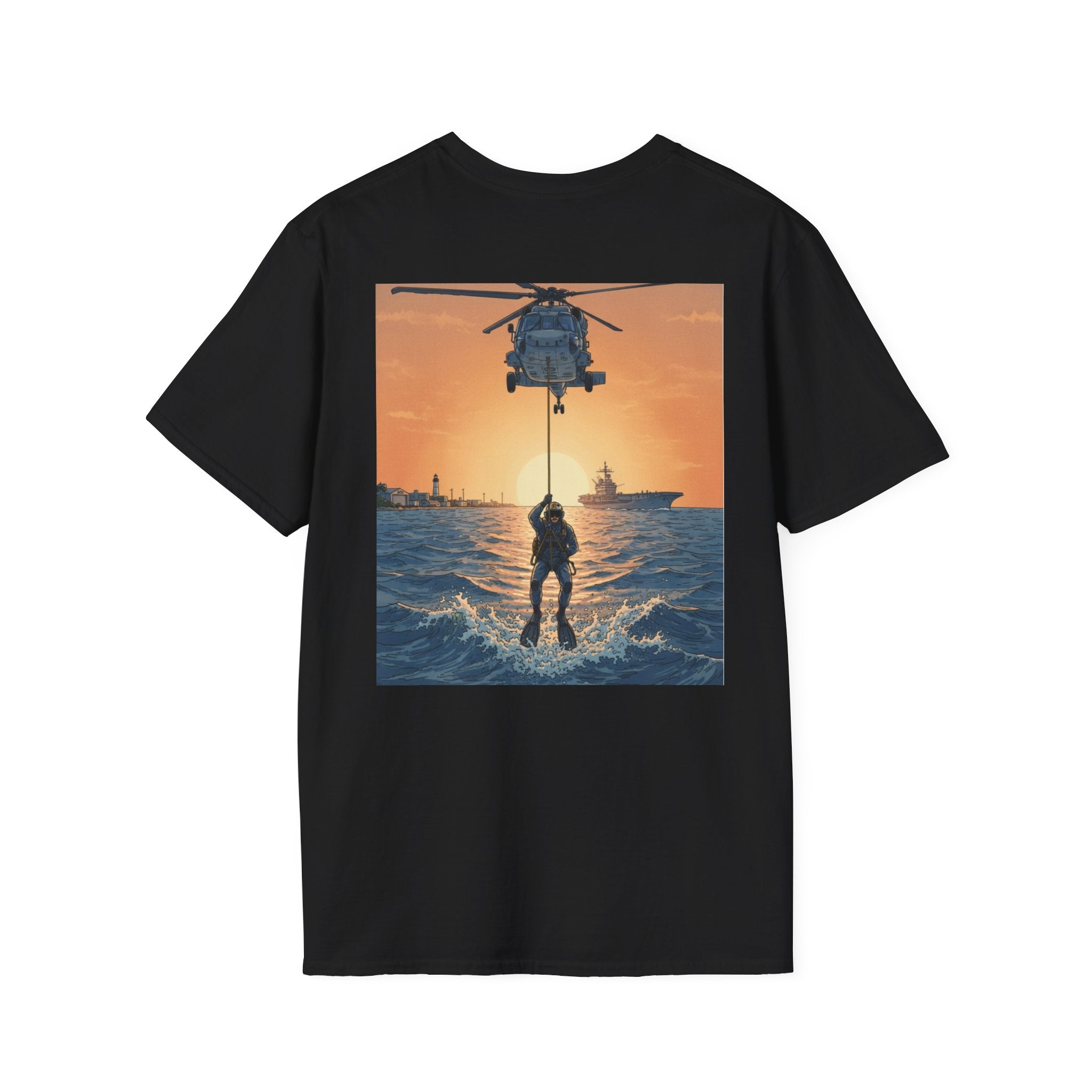 Copy of NAS Pensacola Rescue Crew T-Shirt — Navy SAR Helicopter Search & Rescue Tee