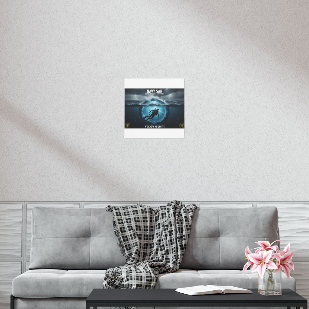 Navy SAR Combat Rescue Swimmers Poster – "We Know No Limits"