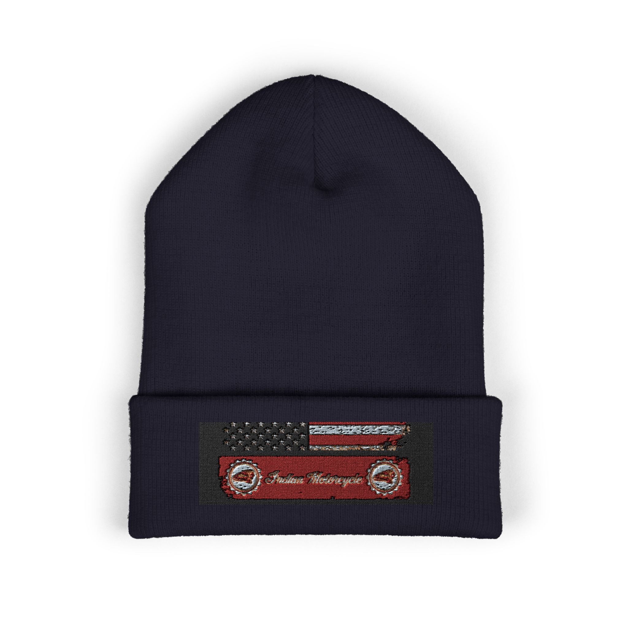 Retro Cassette Embroidered Beanie — Vintage Music Knit Hat