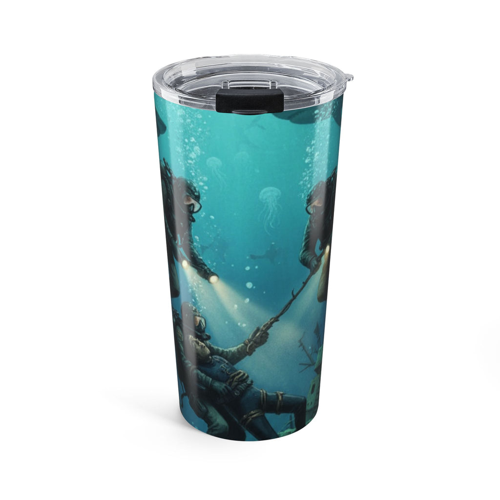 20oz Ocean Depths Tumbler — Underwater Mermaid & Jellyfish Travel Cup