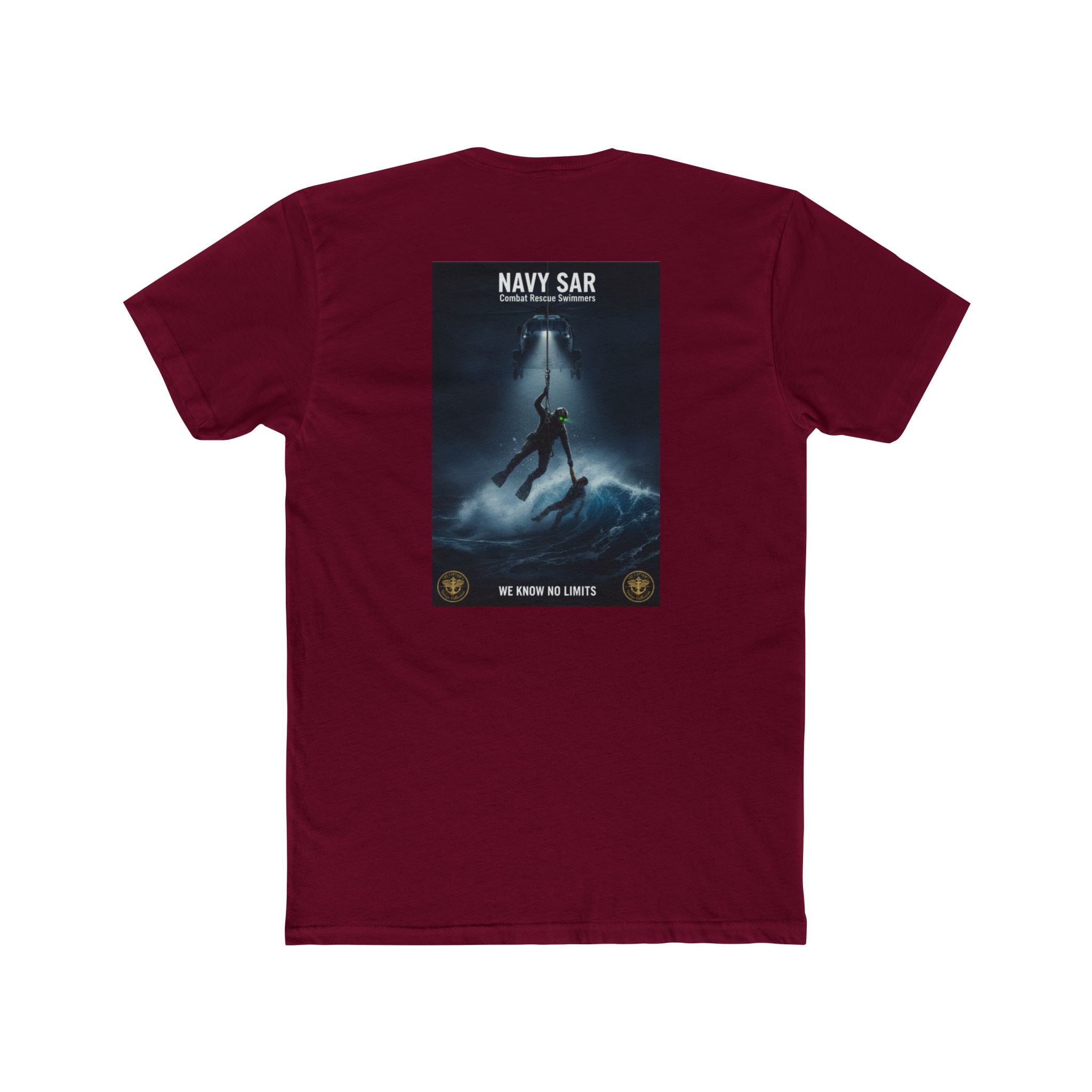 Navy SAR Combat Rescue Swimmers Graphic Tee — "We Know No Limits"