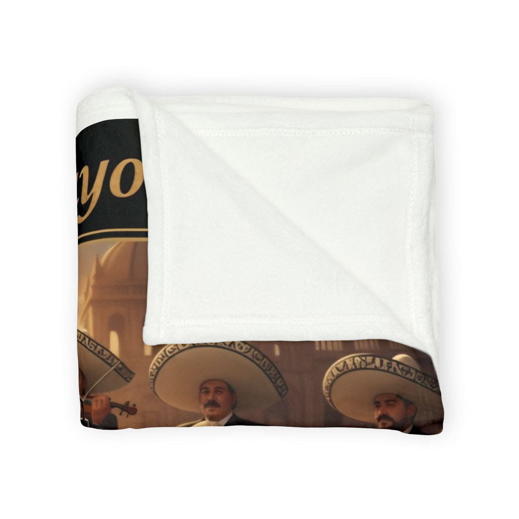 Cinco de Mayo Day of the Dead Motorcycle Blanket — Sugar Skull Rider & Mariachi Design
