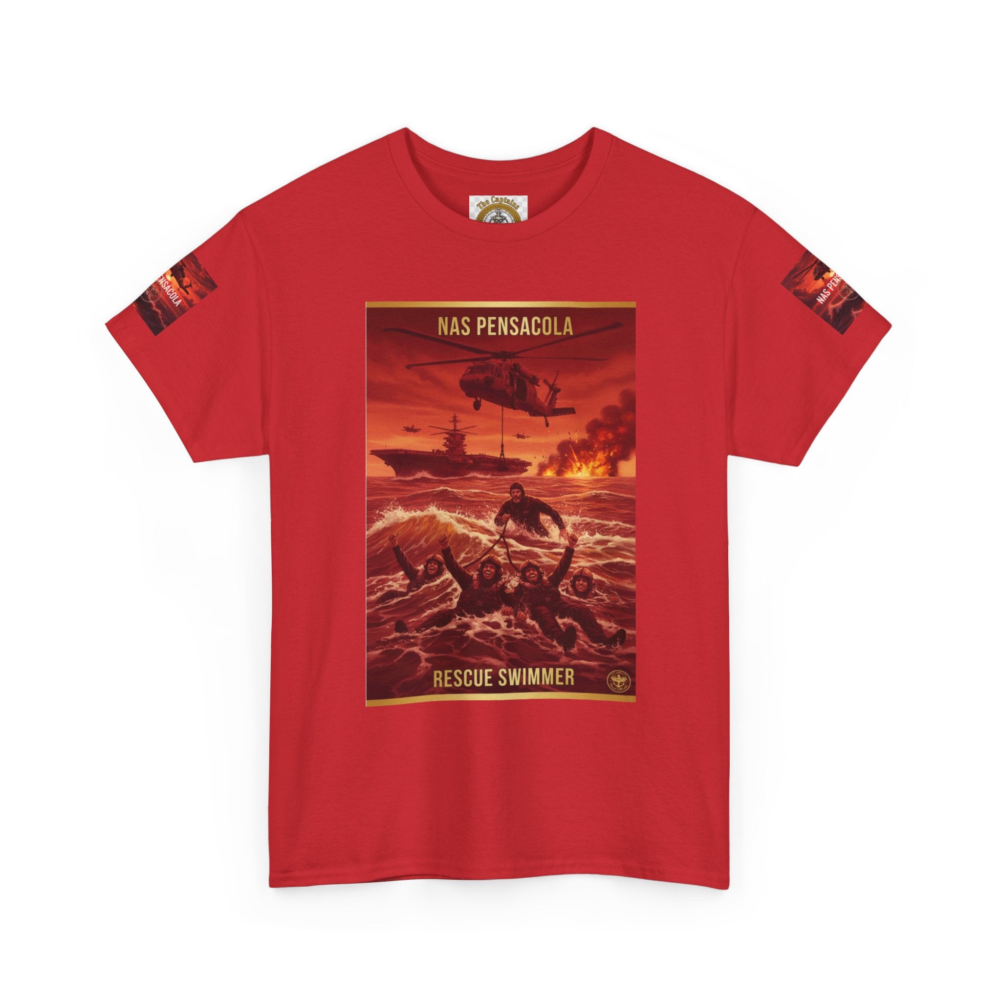 Rescue Swimmer Graphic Tee — NAS Pensacola Military Helicopter Design