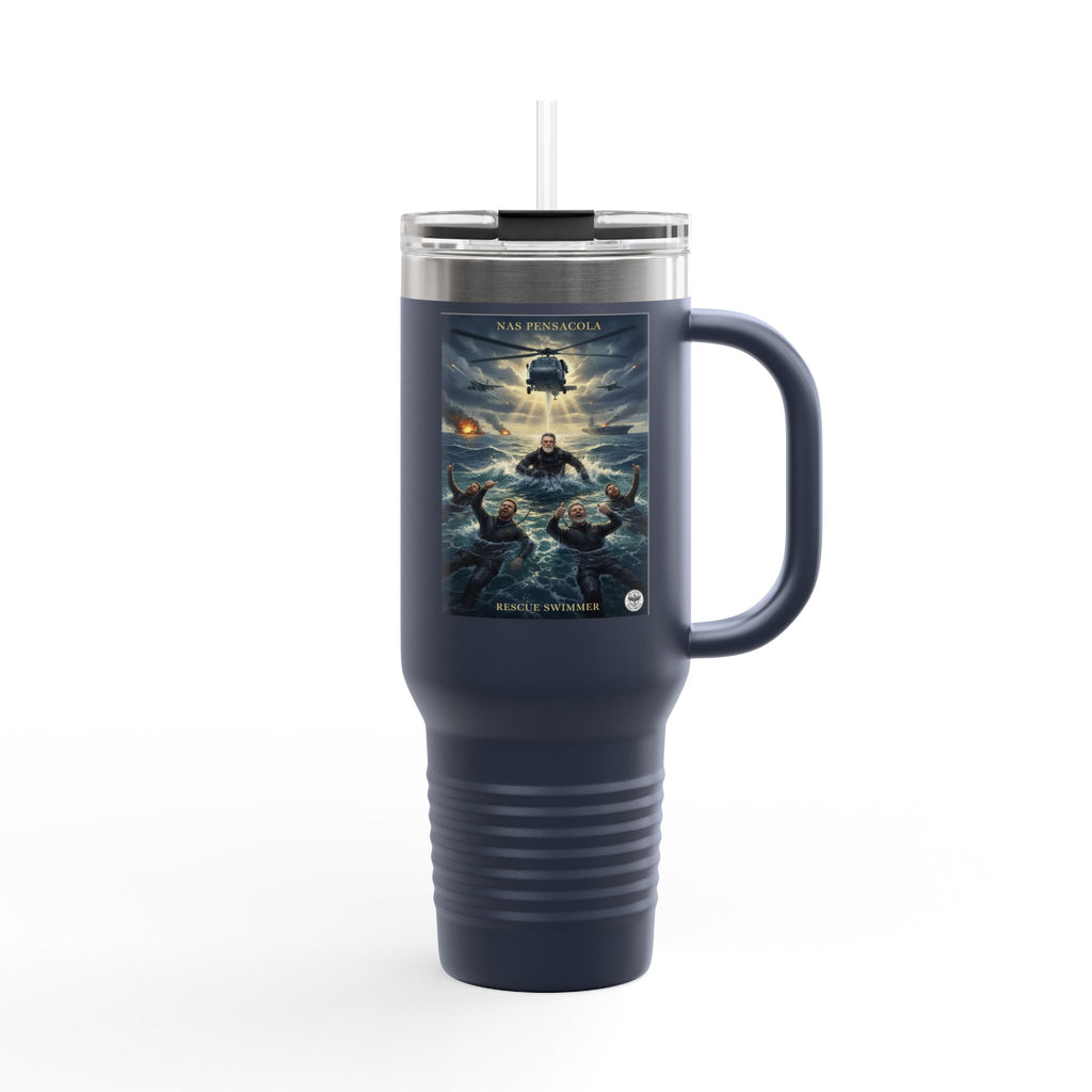 40oz Insulated Travel Mug — Ocean Storm Fantasy Art