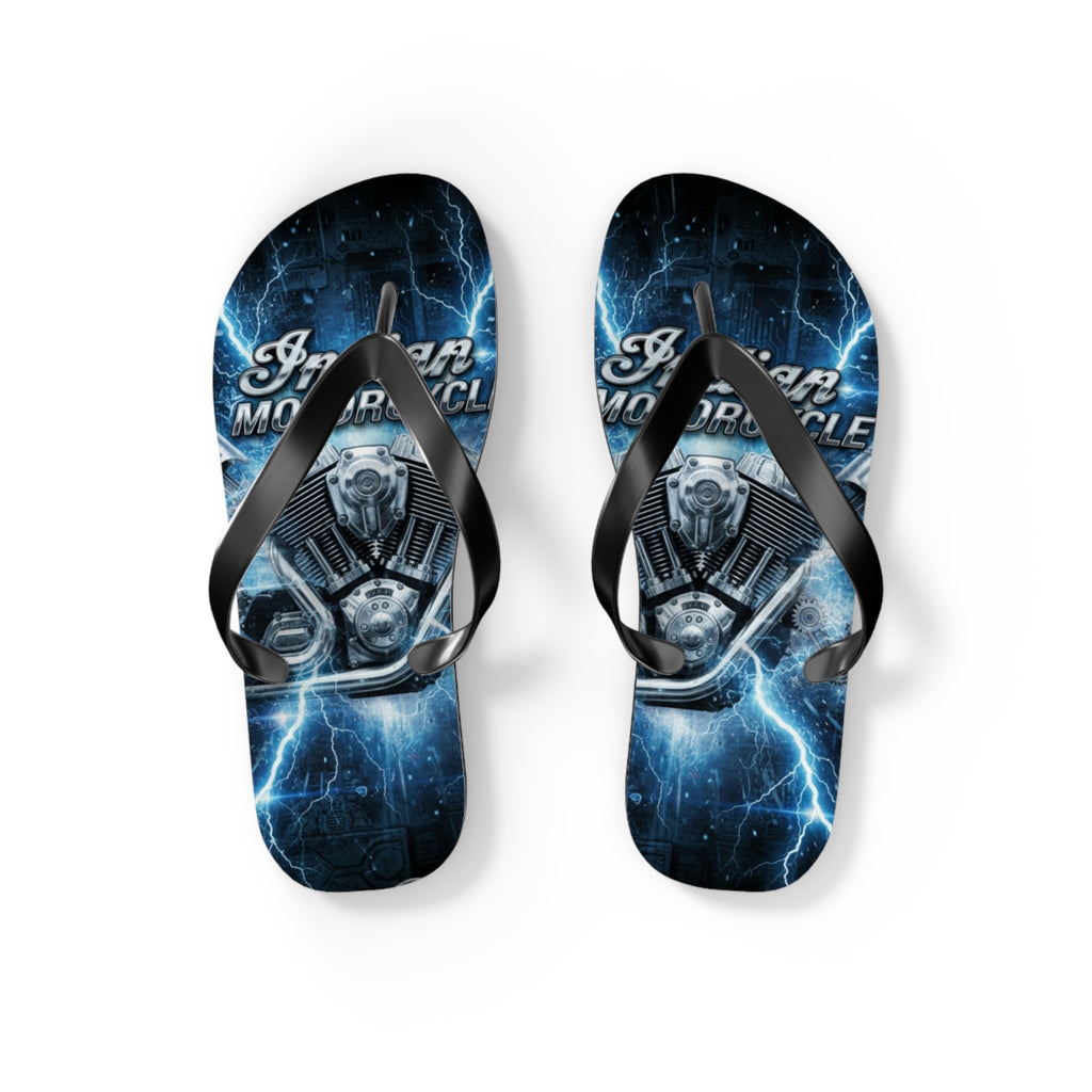 Electric Skull Flip Flops – Men’s Biker Beach Sandals