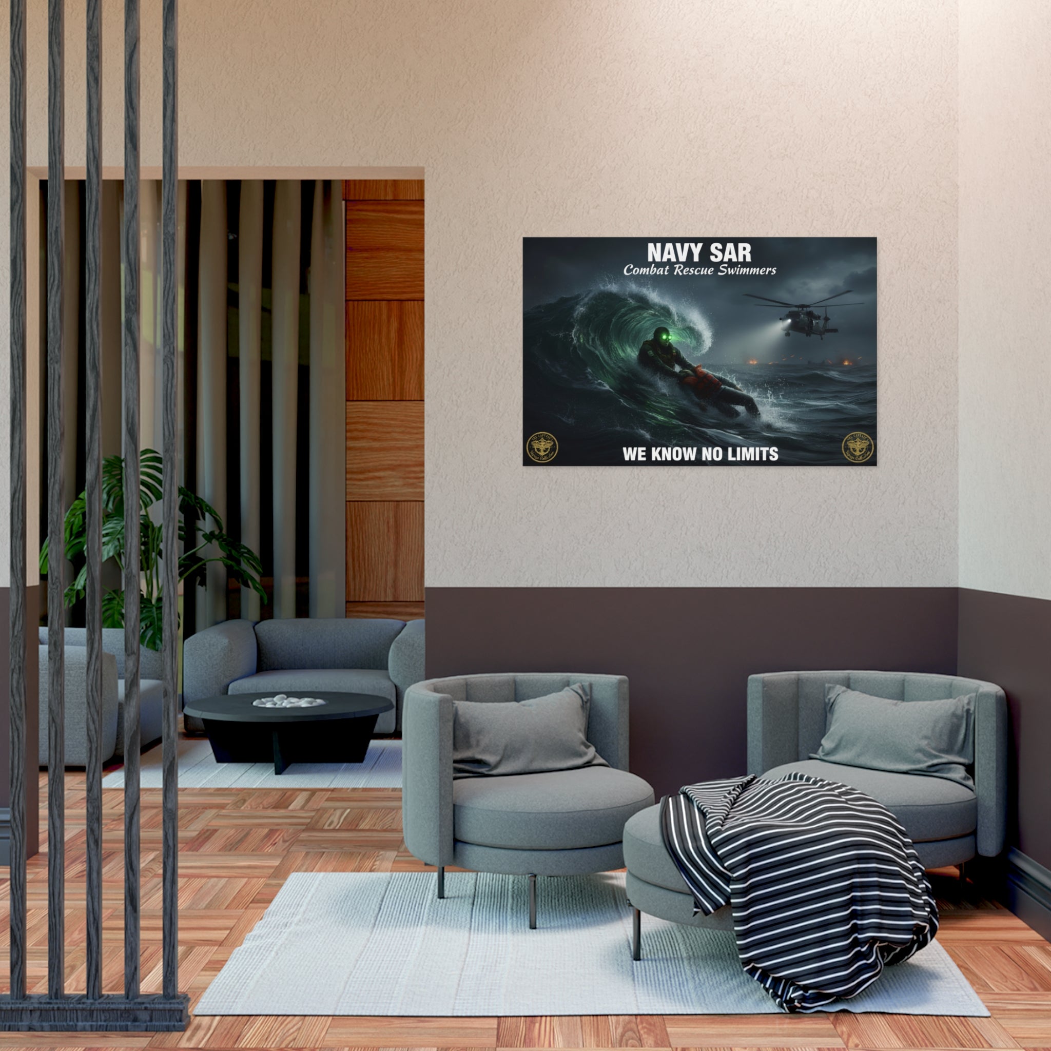 Navy SAR Combat Rescue Swimmers Poster — We Know No Limits