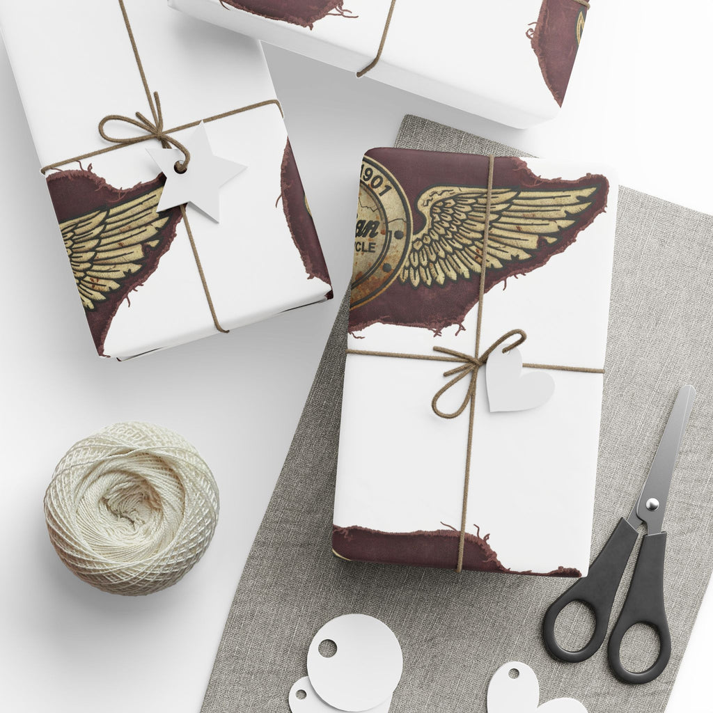 Gift Wrap Paper — Vintage Brushstroke 'Thanks' Design (Roll)