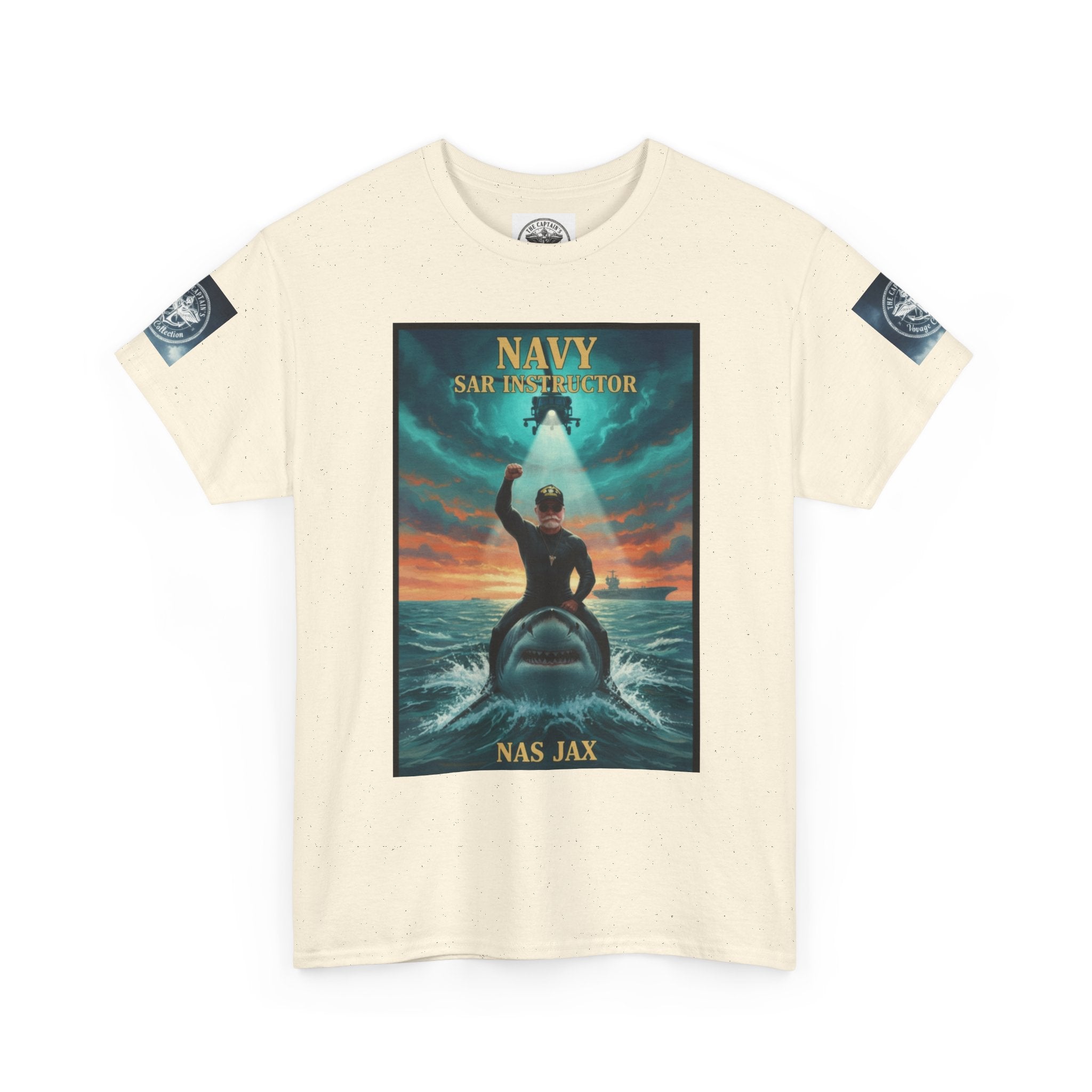 Navy Search & Rescue Graphic Tee — SAR Helicopter Rescue Scene