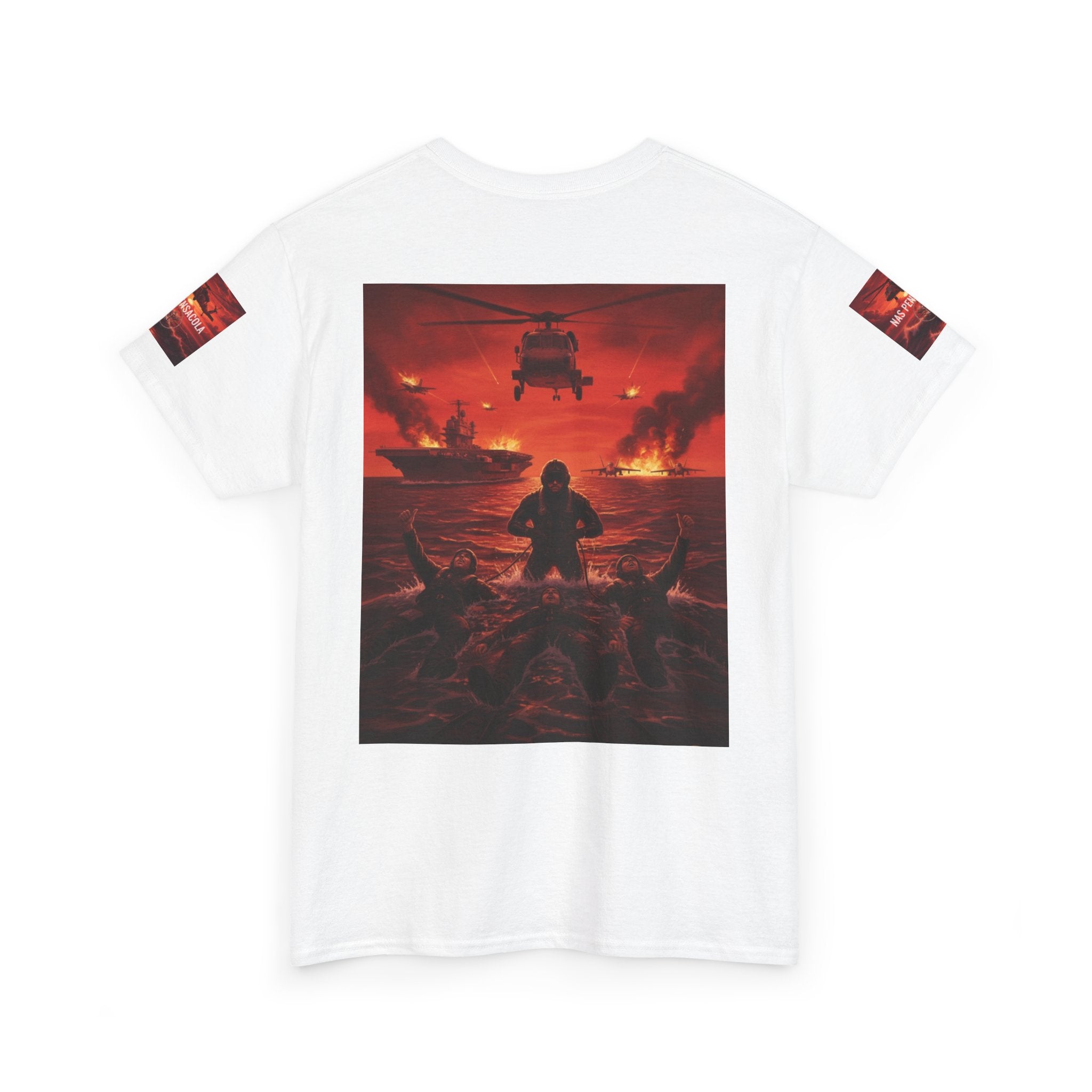 Rescue Swimmer Graphic Tee — NAS Pensacola Military Helicopter Design