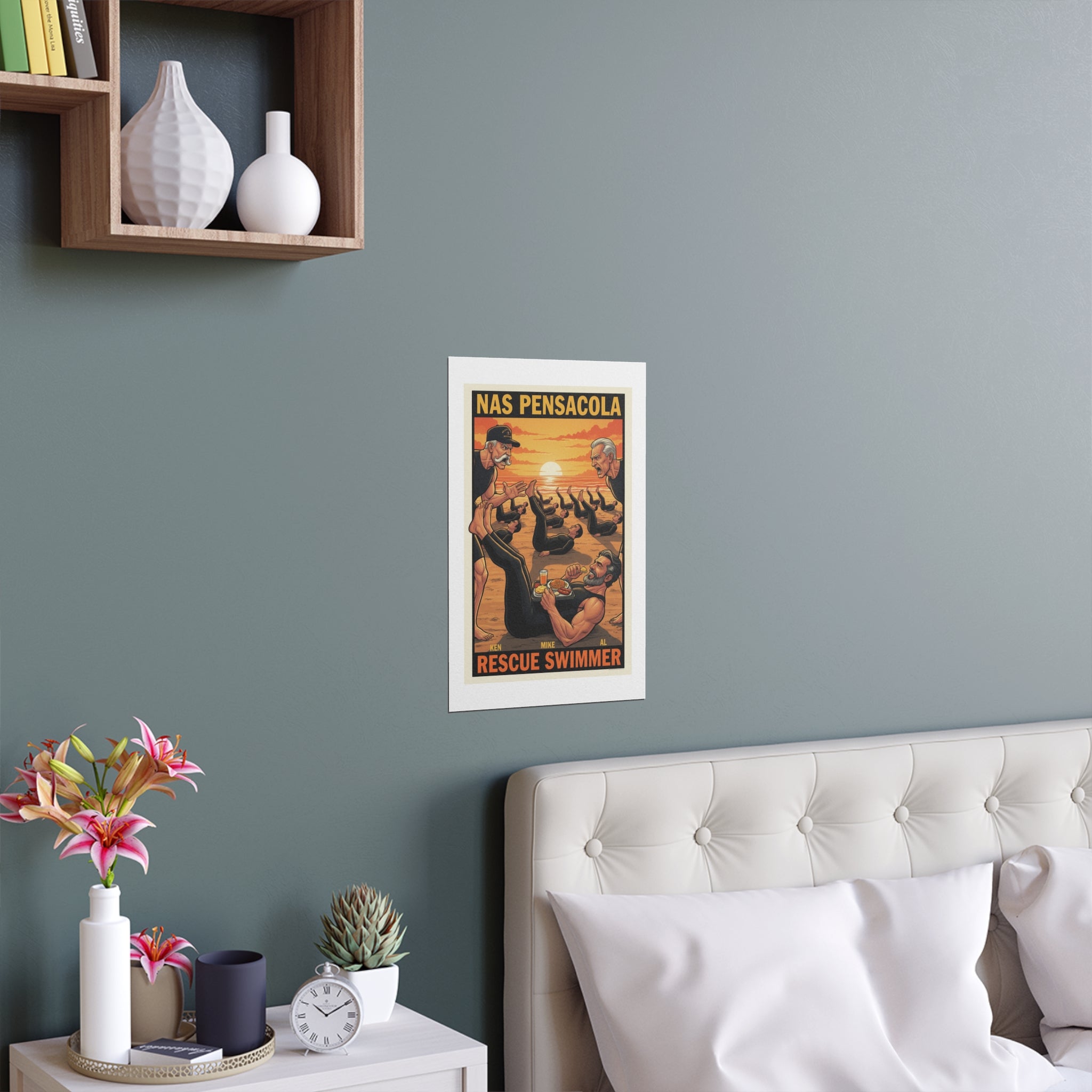 Helicopter Rescue Silk Poster — Search & Rescue Wall Art (Indoor/Outdoor)