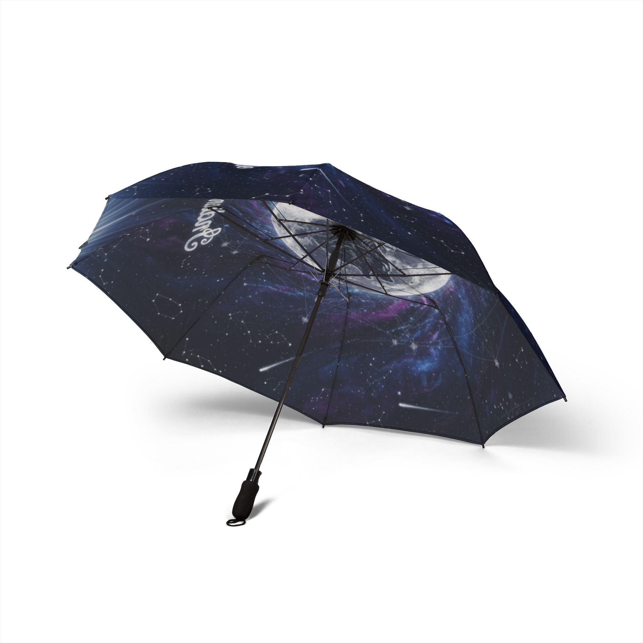 Galaxy Moon Foldable Umbrella — Semi-Automatic Space Rain Protector