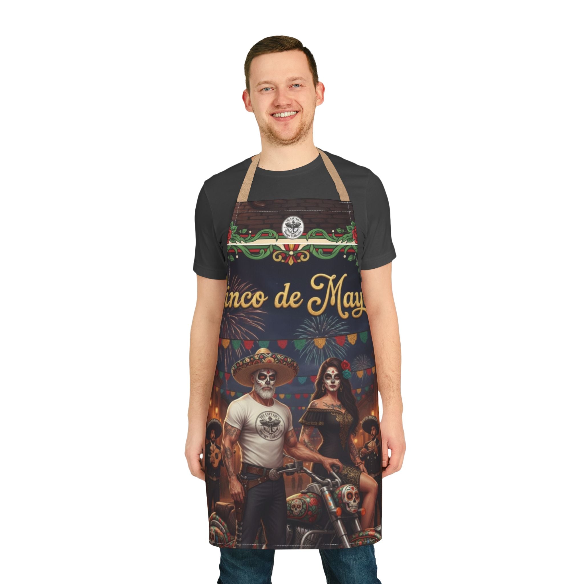 Cinco de Mayo Day of the Dead Motorcycle Apron