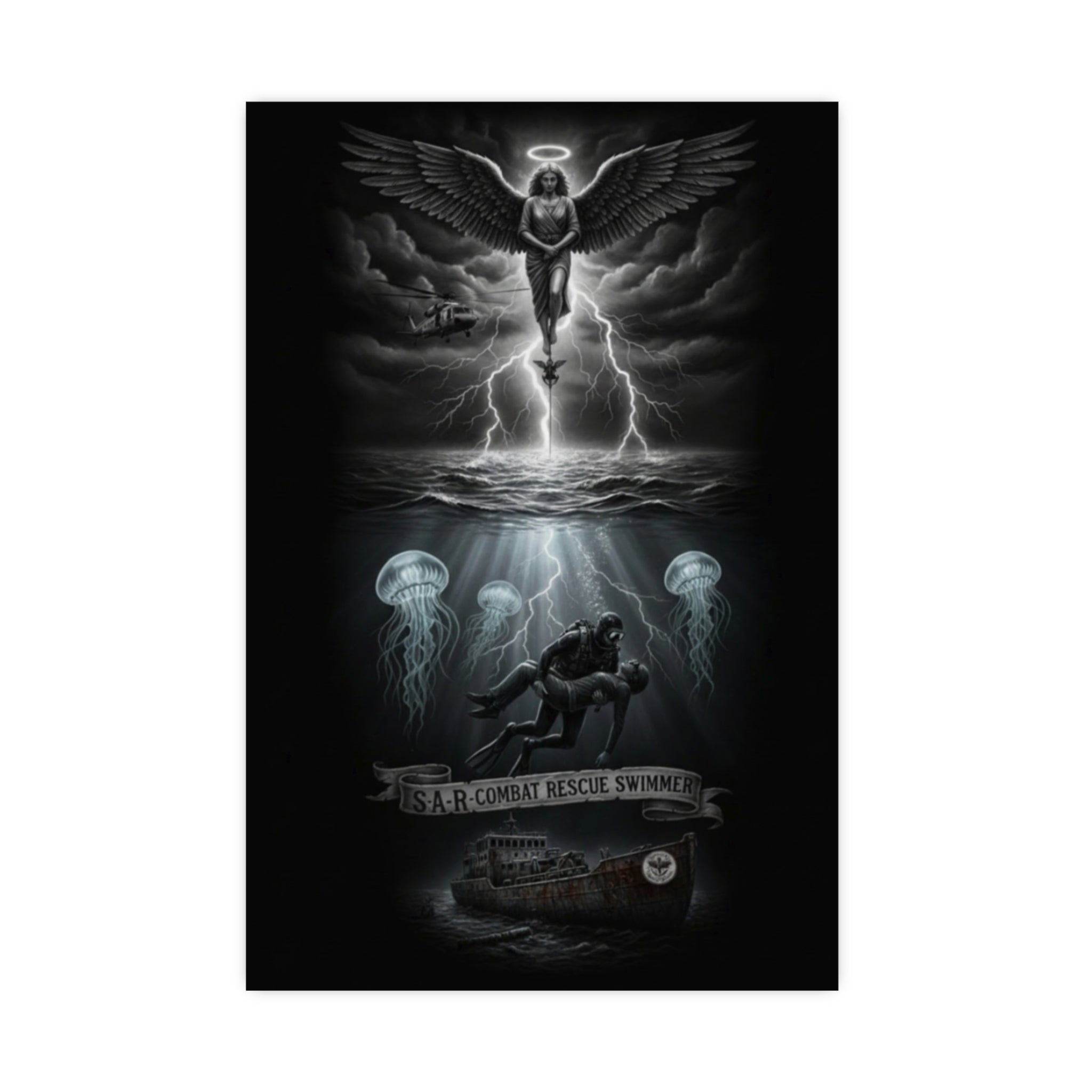 Matte Poster — USAR Combat Rescue Swimmer Memorial (Vertical/Horizontal)