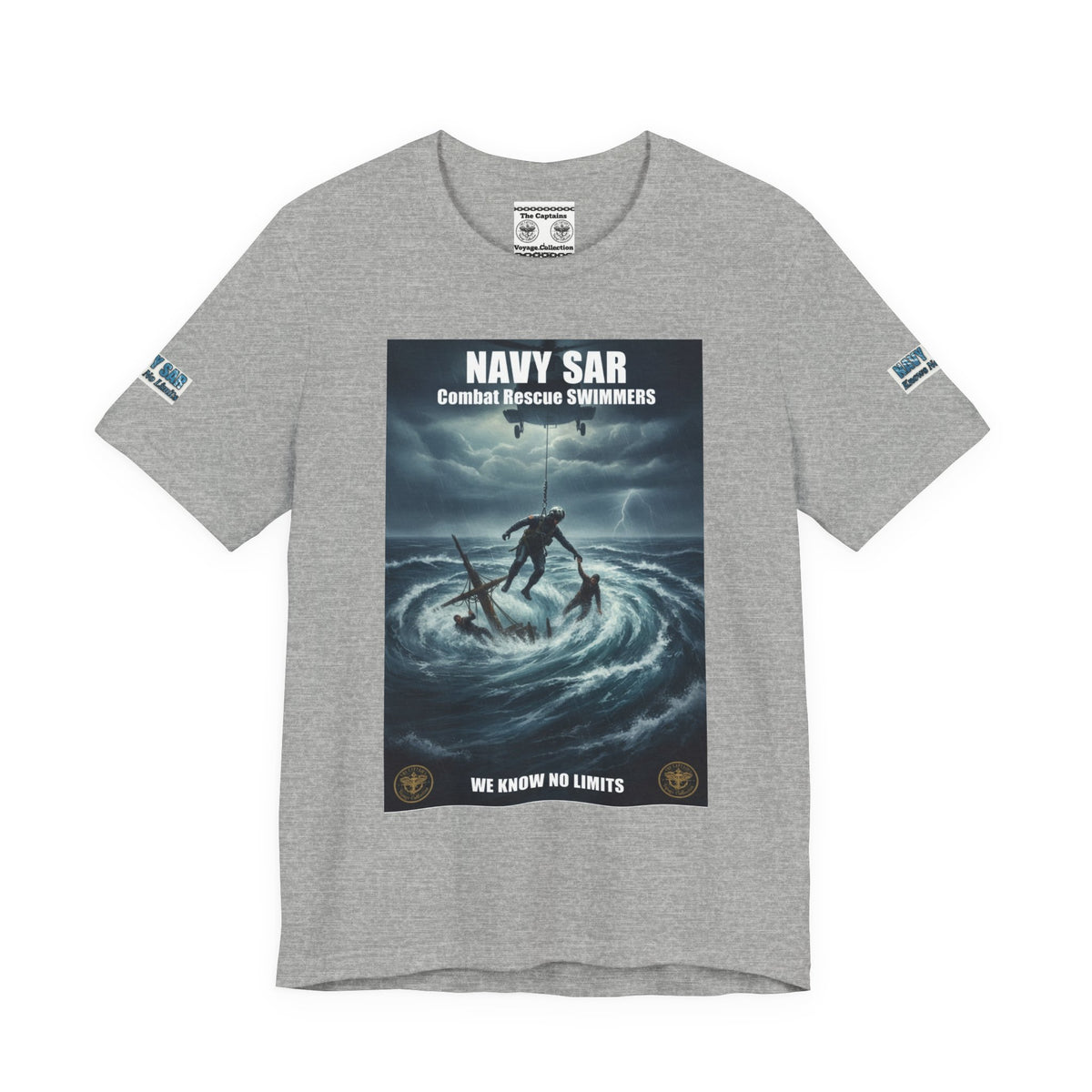 Navy SAR Combat Rescue Swimmers T-Shirt — "We Know No Limits"