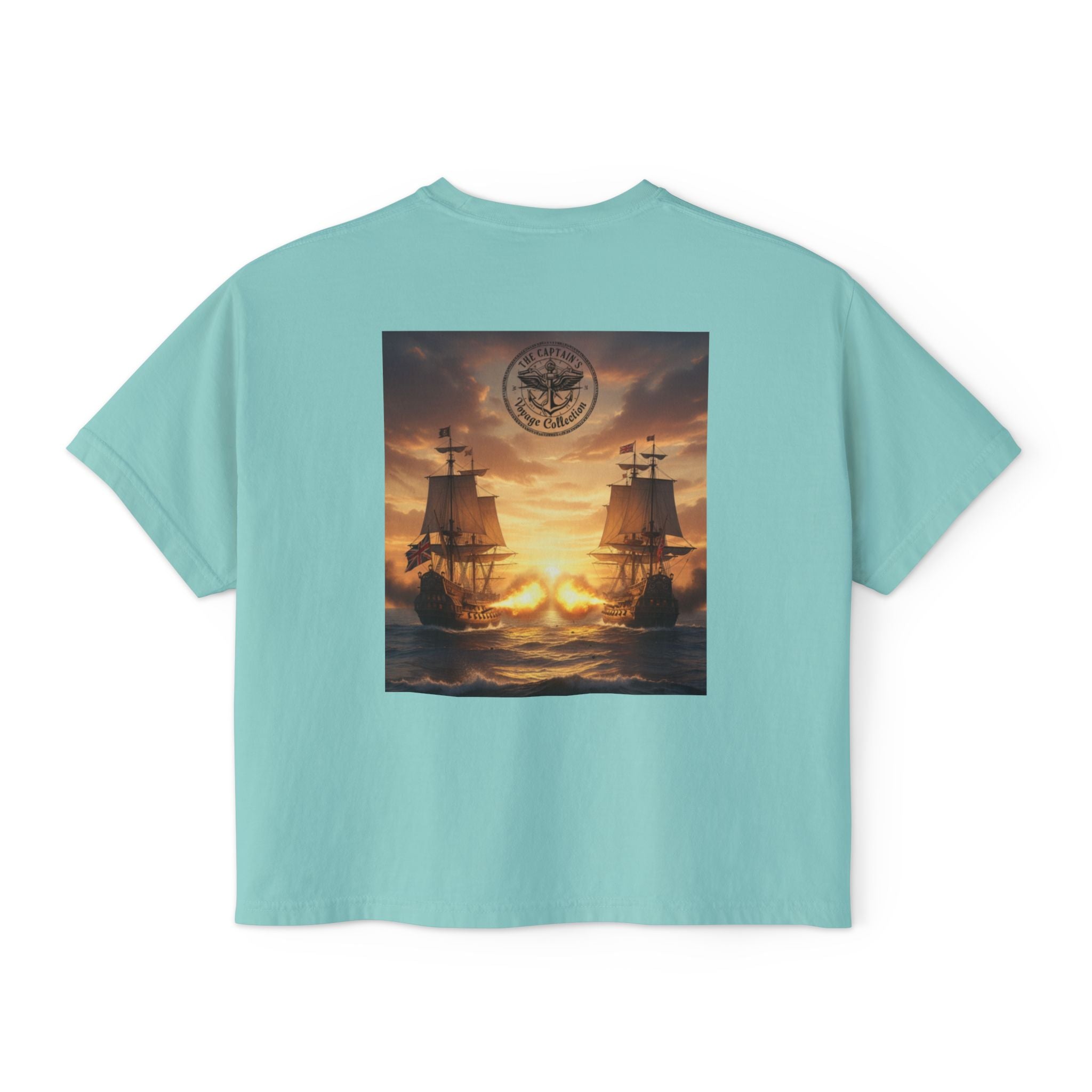Boxy Tee — Captains Voyage Vintage Motorcycle & Sailing Graphic