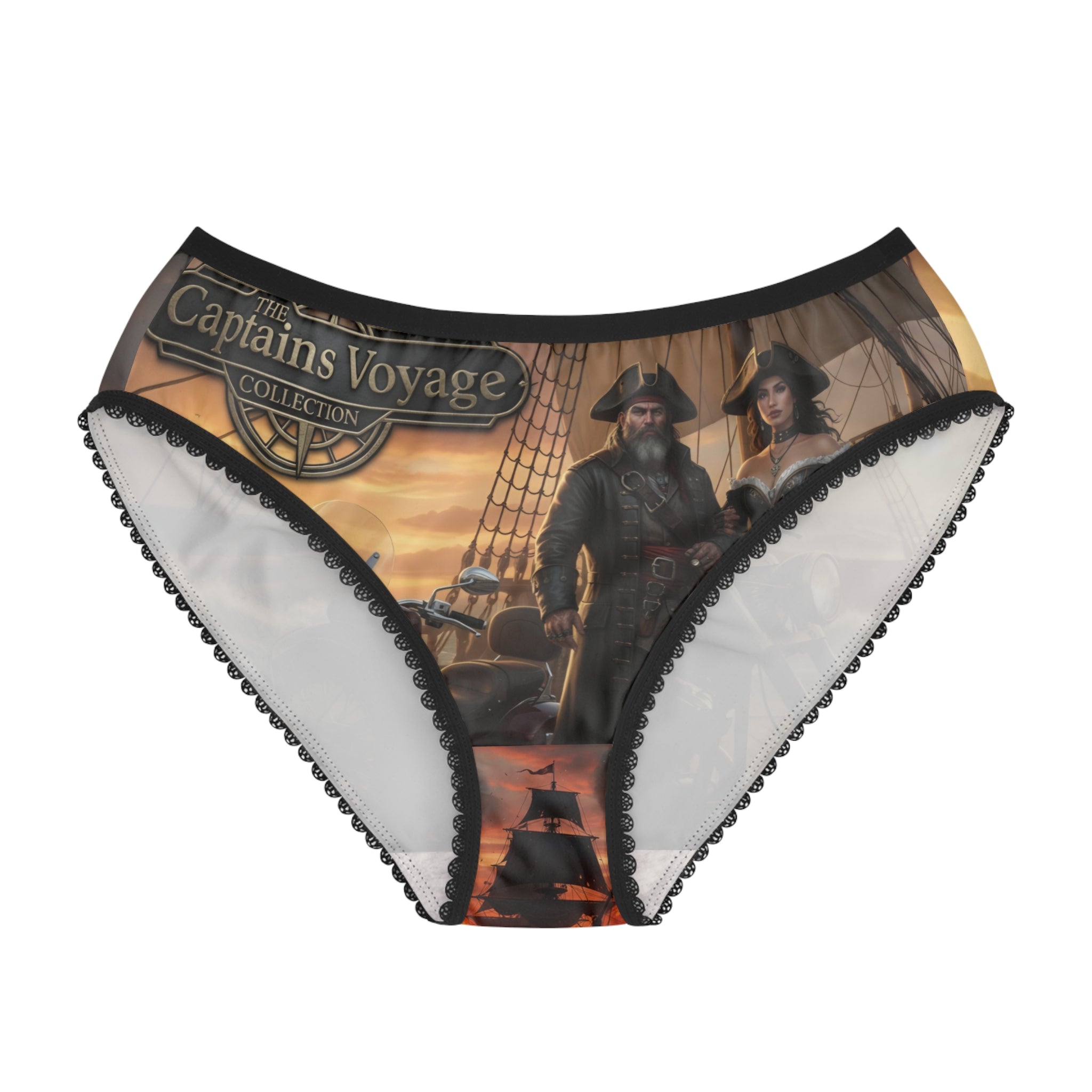 Pirate Captains Voyage Women's Briefs — Vintage Nautical Pirate Art AOP