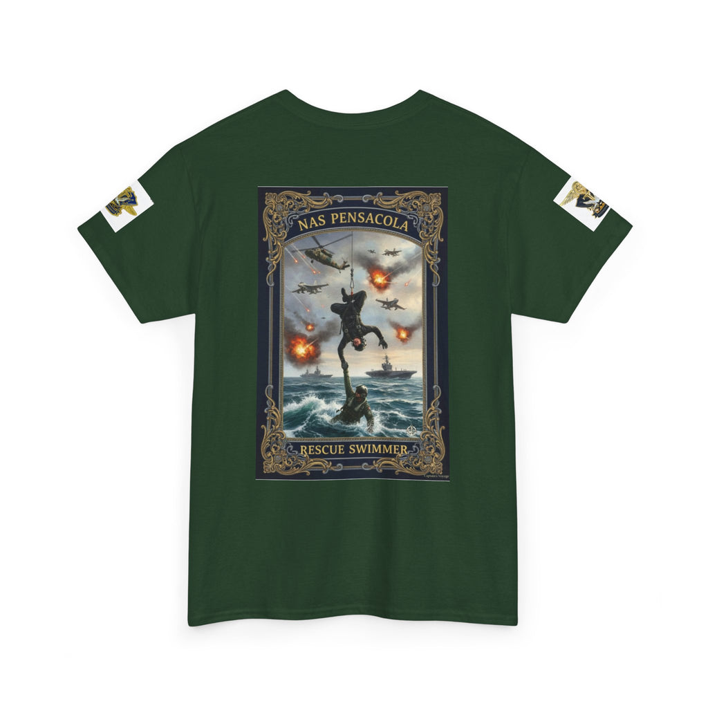Navy Riders Club Graphic Tee — Vintage Naval Rescue Poster Shirt