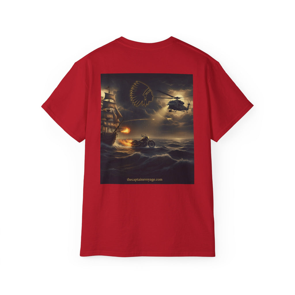 Pirate Ship Sunset Tee – Nautical Pirate Skull Graphic T-Shirt
